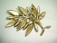 1940s Signed Weiss Smokey Rhinestone Demi Parure Brooch and Earrings 