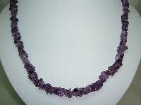 Attractive Real Amethyst Quartz Polished Smooth Chip Bead Necklace