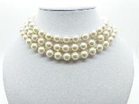 Vintage 80s Heavy Faux Glass Pearl Bead Endless Necklace 120cms Quality!