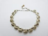 Vintage 50s Unsigned Jewelcraft Fancy Link Goldtone Articulated Necklace