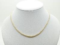 Vintage Art Deco 30s Pretty Faux Pearl Graduating Bead Necklace Fab Clasp