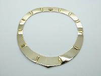 Vintage 80s Highly Polished Goldtone Collar Statement Necklace Amazing!