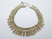 Stunning Antique Victorian Gold Base Metal Ornate Link Collar Necklace