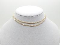 Vintage 30s Beautiful Glass Faux Pearl Seed Bead Hand Knotted Long Necklace