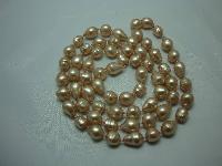 Vintage 50s Pink Baroque Faux Pearl Bead Necklace WOW