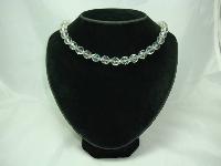 Vintage 50s Sparkling Crystal Glass Bead Necklace WOW