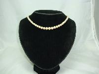 Vintage 50s Graduating Glass Faux Pearl Bead Necklace