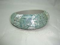 Vintage 50s Style Wide Chunky Mint Green MOP Bangle 