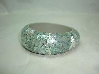 Vintage 50s Style Wide Chunky Mint Green MOP Bangle 