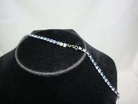Vintage 1950s Sparkling AB Rhinestone Diamante Drop Necklace Pretty!