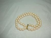 1950s Hand Knotted Simulated Faux Pearl Bead Necklace