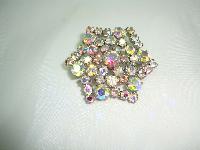 Vintage 50s Sparkling AB Diamante Starburst Brooch