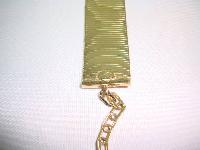 Vintage 70s Signed Grosse Wide Flexible Textured Gold Choker Necklace