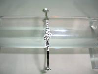 Vintage 80s Quality Sparkling Diamante Silvertone Bangle