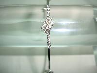 Vintage 80s Quality Sparkling Diamante Silvertone Bangle