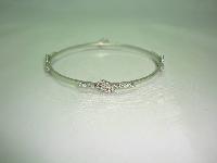 Vintage 80s Quality Sparkling Diamante Silvertone Bangle