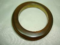 Vintage 70s Unusual Clear Olive Green Lucite Irregular Shaped Bangle 