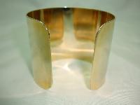 Fab Amber Coloured Diamante Goldtone Wide Cuff Bangle Statement Piece!