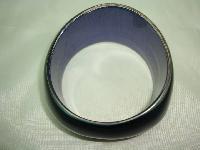 Fabulous Chunky Purple Blue Lucite Acrylic Moonglow  Wide Bangle