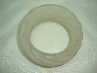Vintage 1950s Chunky Wide Clear Lucite Swirl Cuff Statement Bangle