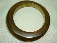 Vintage 70s Unusual Clear Olive Green Lucite Irregular Shaped Bangle 