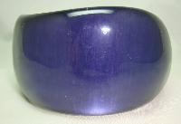 Fabulous Chunky Purple Blue Lucite Acrylic Moonglow  Wide Bangle