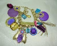 Fabulous One Off Designer Chunky Charm Bracelet Custom Made 1 of 1!