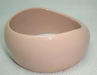 Vintage 70s Style Unique Chunky Wide Taupe Coloured Plastic Bangle