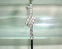 Vintage 80s Quality Sparkling Diamante Silvertone Bangle