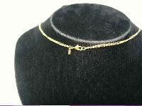Vintage 80s MONET Diamante Double Chain Gold Necklace