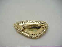 Vintage 50s Abstract Green Agate Glass Diamante Brooch